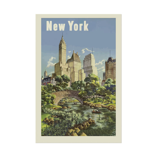 Vintage New York Travel Poster Rolled Posters, Wall Art, Home Decor, Retro Prints, Dorm Room Decoration, Office Wall Hanging - Old School Male 