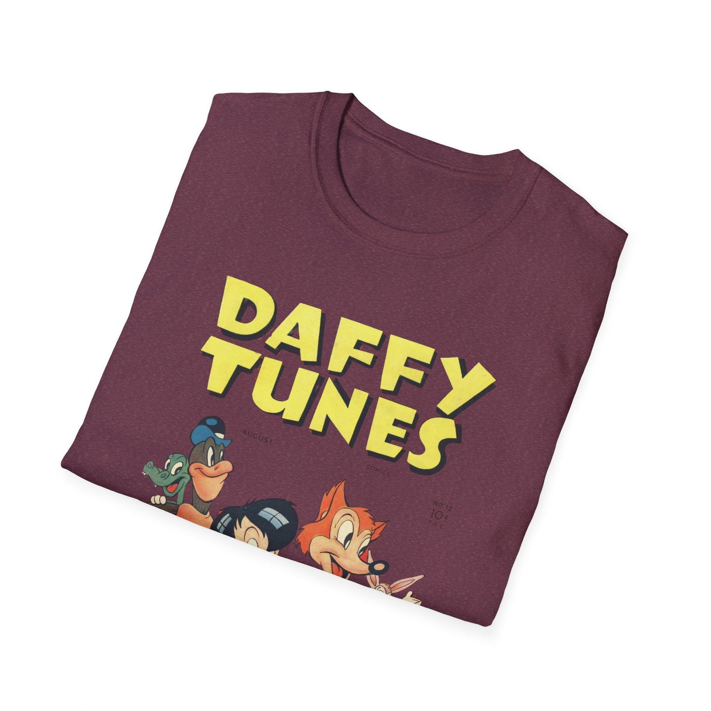 Retro Cartoon T-Shirt: Vintage Daffy Tunes Tee in 100% Cotton for Classic Cartoon Fans