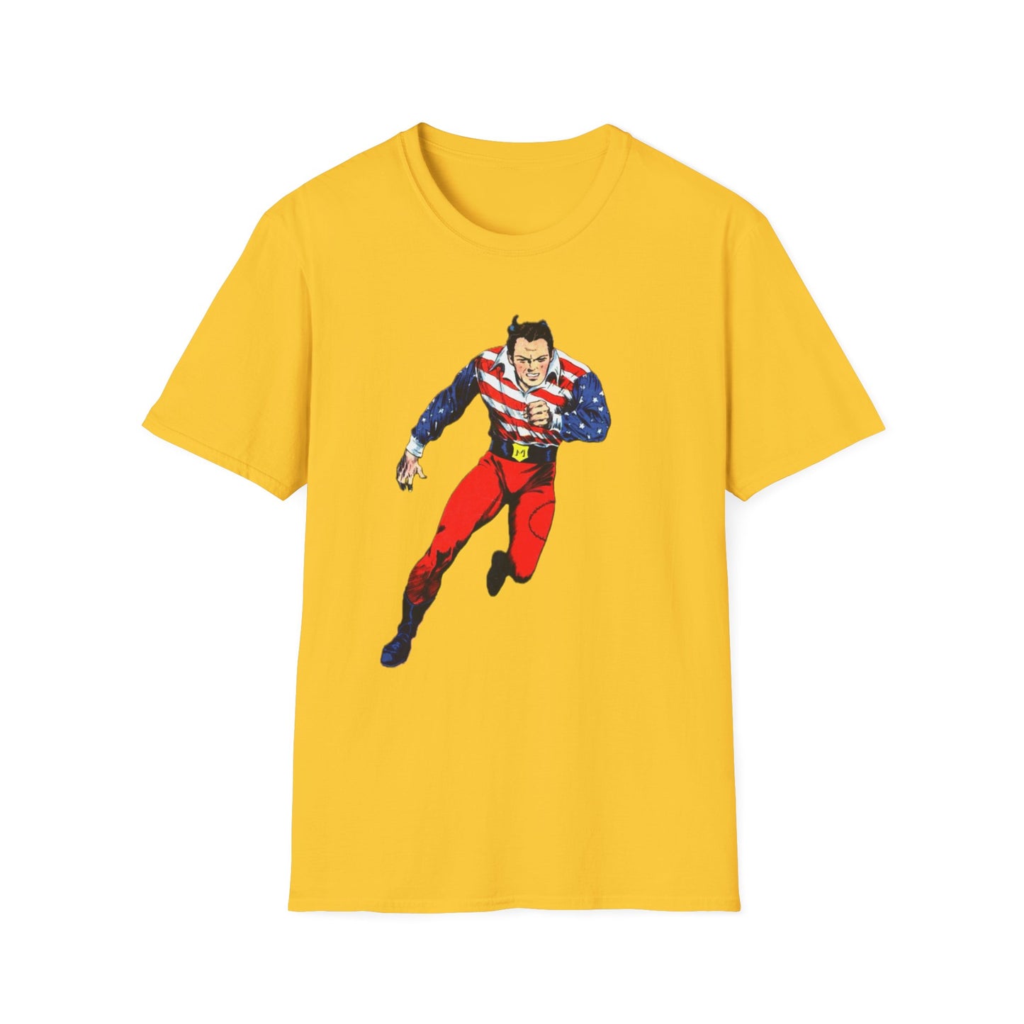 Vintage American Superhero Comic Tee - Nostalgic Graphic T-Shirt