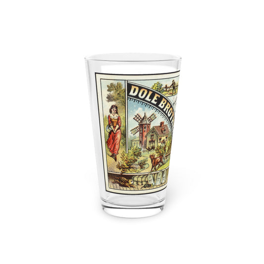 Classic Dole Brothers Hops and Malt 16oz Pint Glass