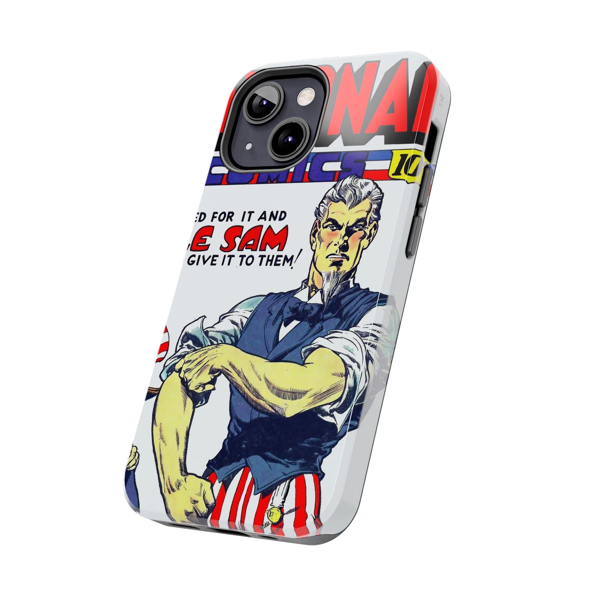 Vintage Comic Art Durable Phone Cases - Old School Male 