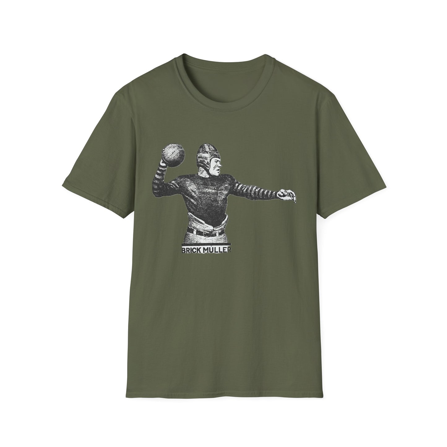 Retro Brick Muller Football Player Tee