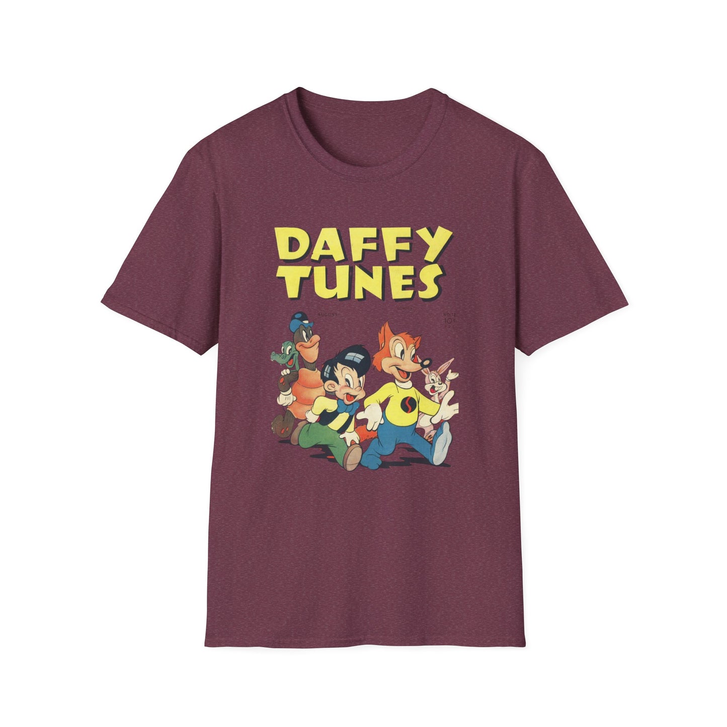 Retro Cartoon T-Shirt: Vintage Daffy Tunes Tee in 100% Cotton for Classic Cartoon Fans