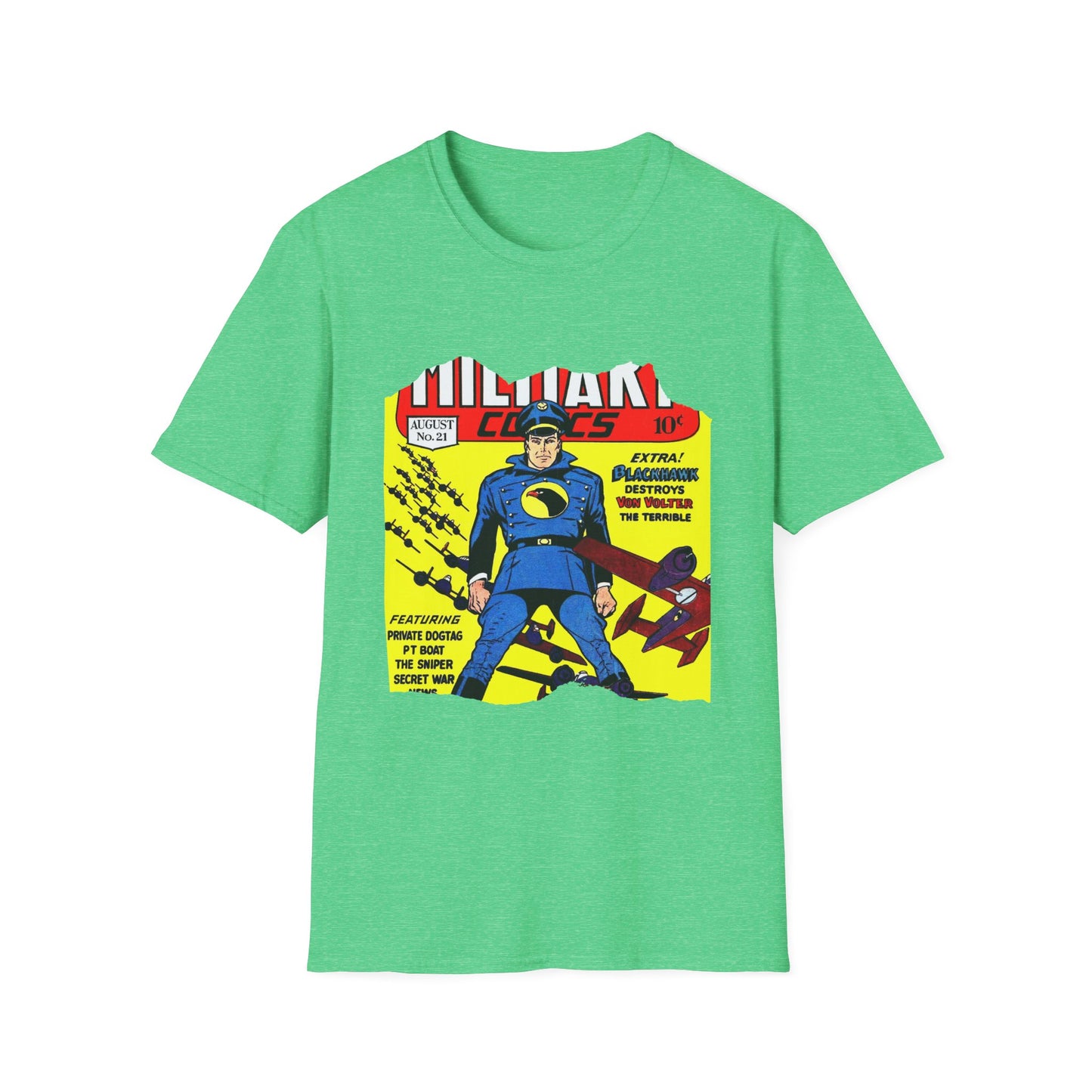 Vintage-Inspired Comic Cover Unisex Softstyle Tee - Old School Male 