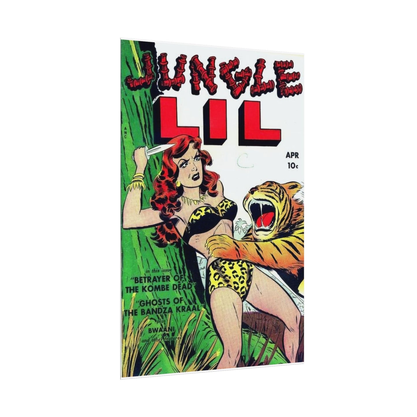 Retro Comic Jungle Lil Rolled Poster