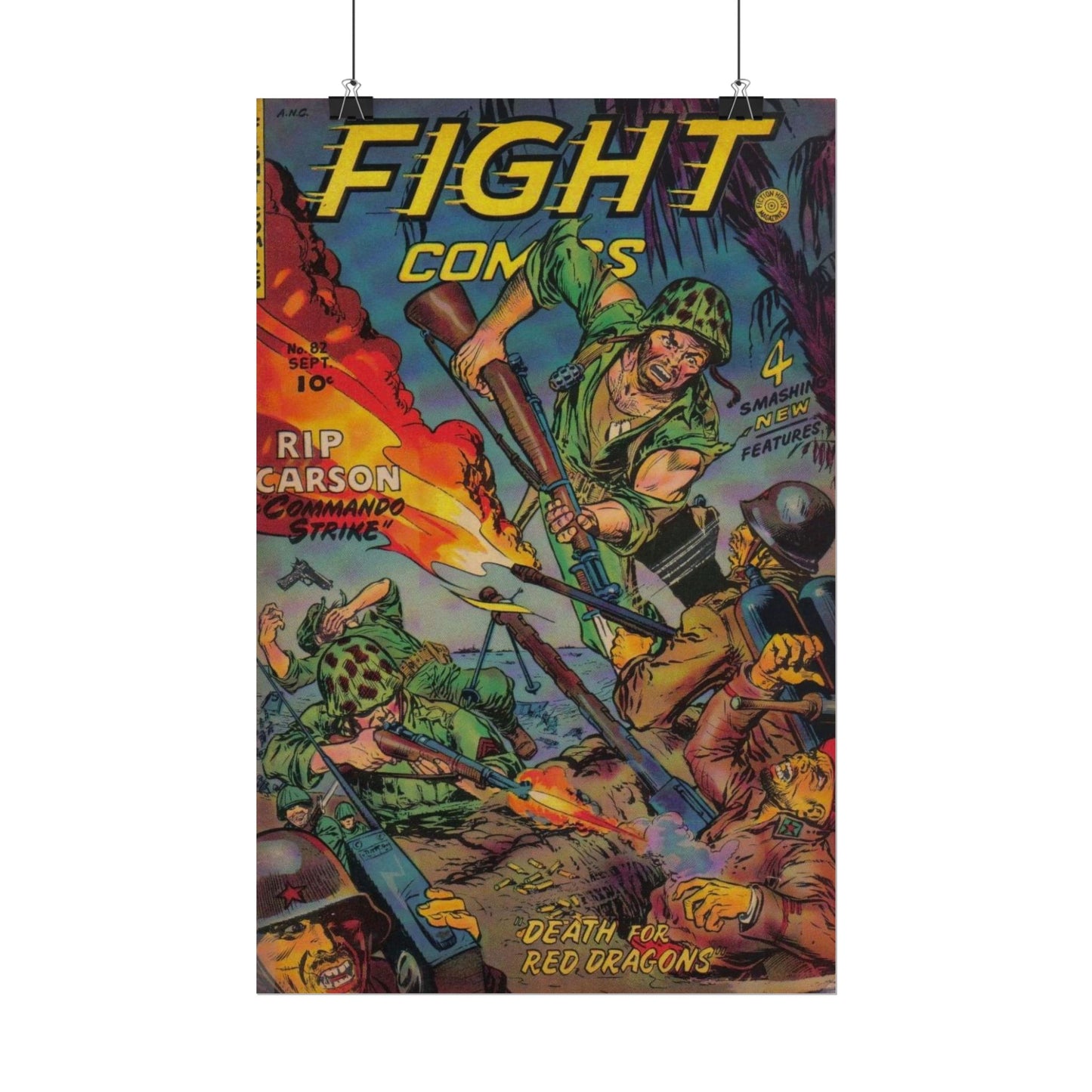 Retro Fight Comics Poster Print