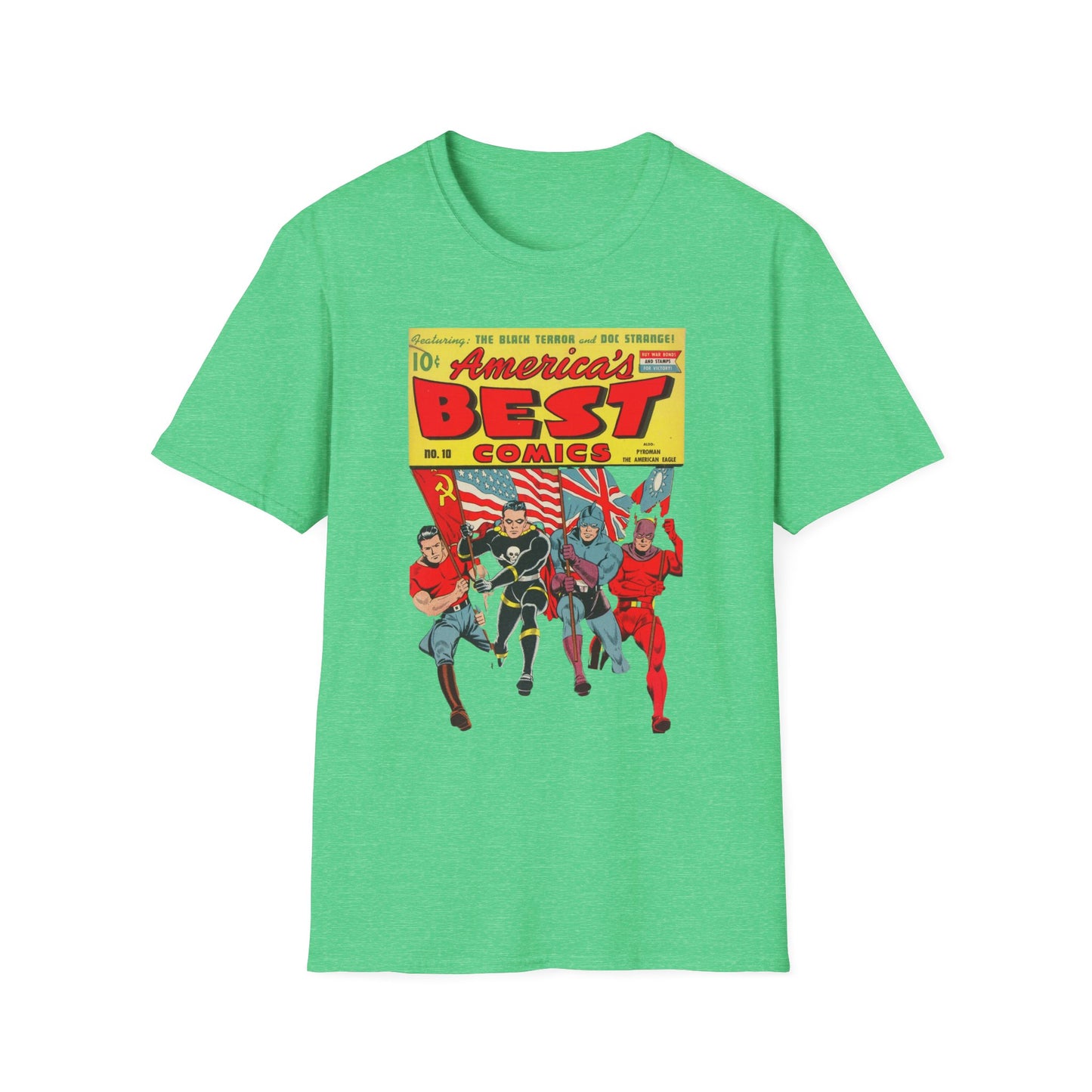 Retro America's Best Comic Book T-Shirt - Unisex Softstyle Tee for Comic Fans & Enthusiasts