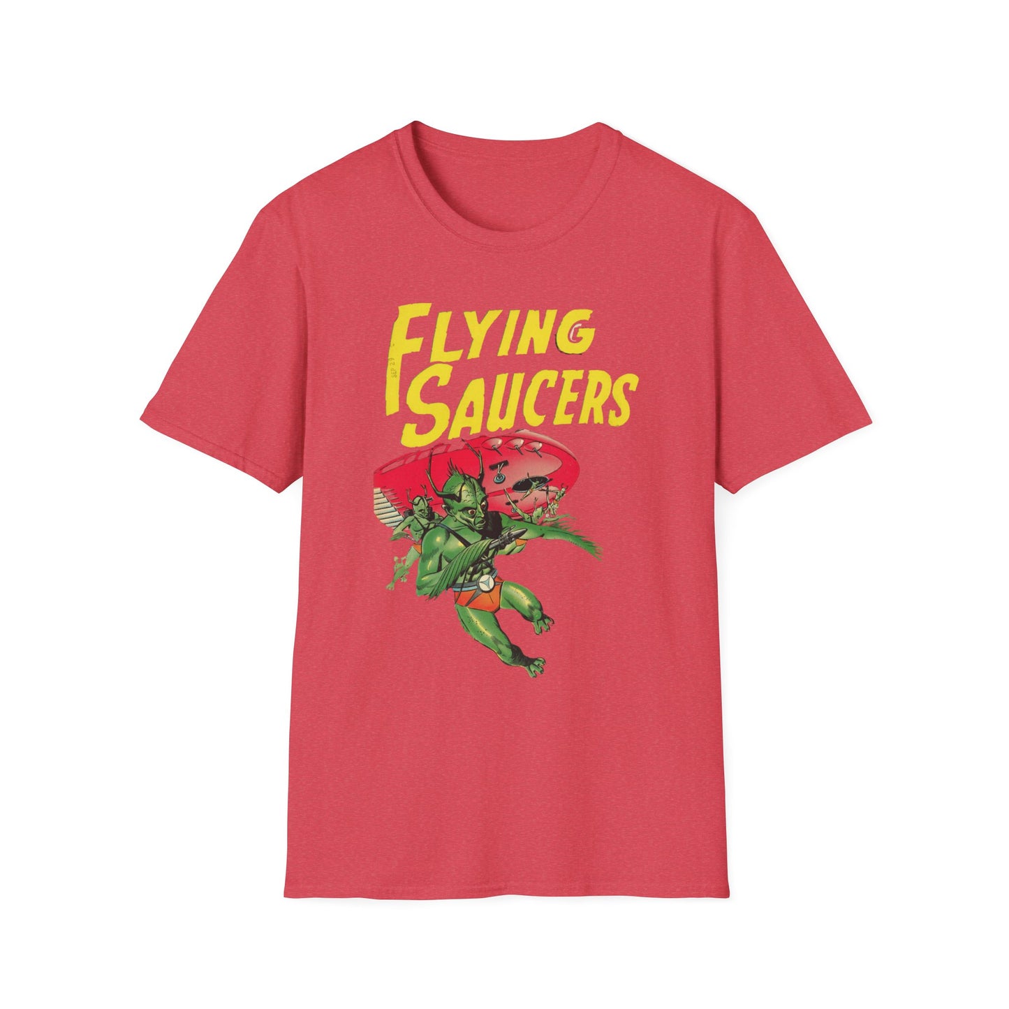 Vintage Sci-Fi T-Shirt - 100% Cotton Unisex Tee with Iconic Flying Saucers Design