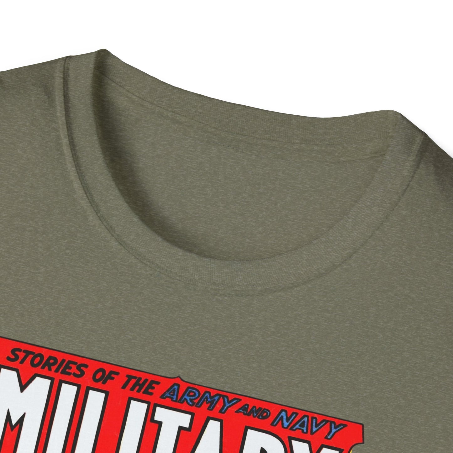 Vintage Military Comic Book Graphic Tee - 100% Cotton Retro T-Shirt for Comic Fans