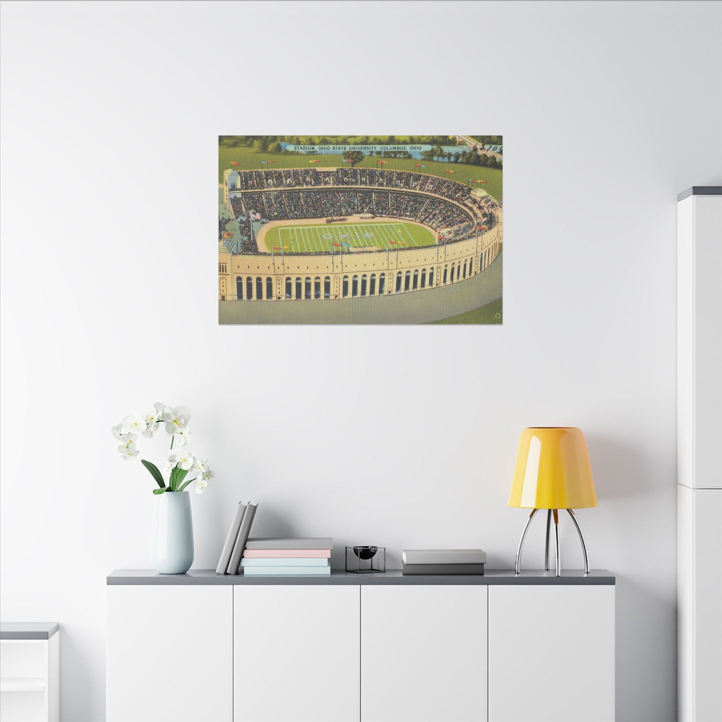 Aerial Canvas Art - Ohio State University Stadium Print