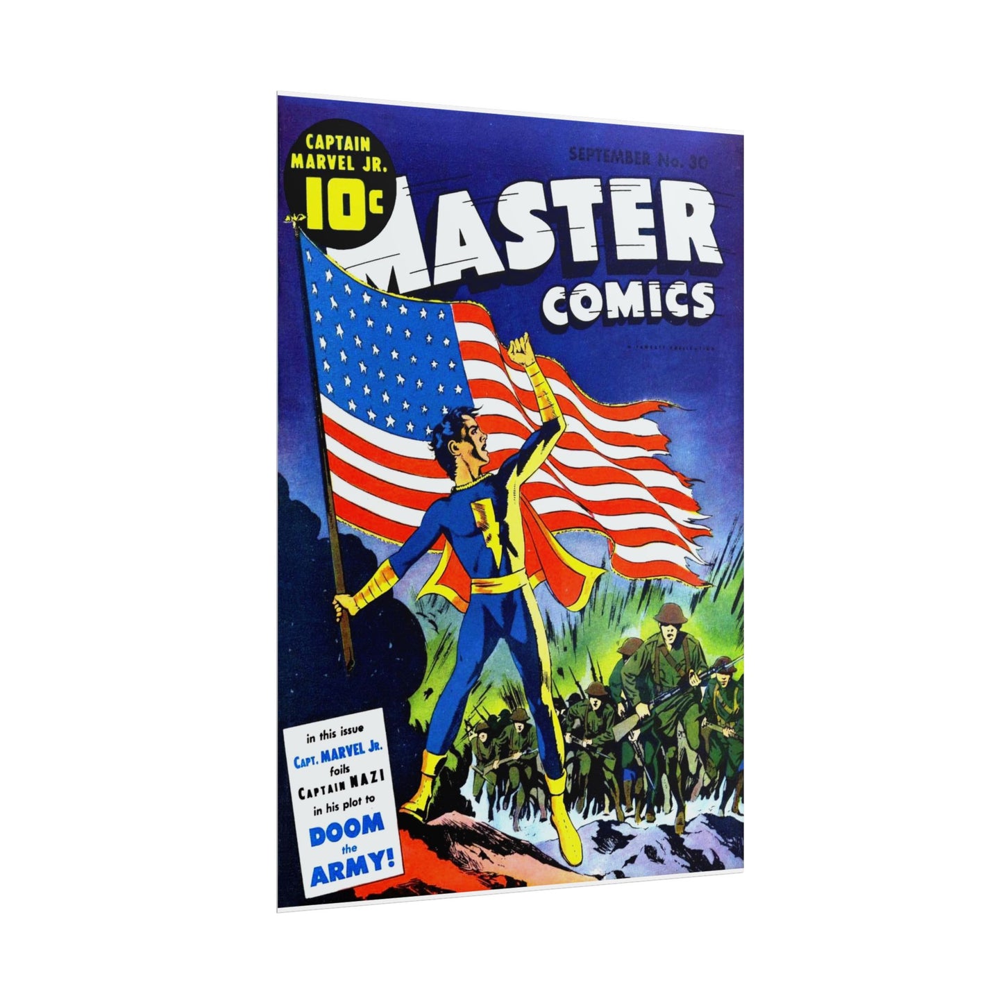 Retro September Number 30 Master Comics Cover Poster