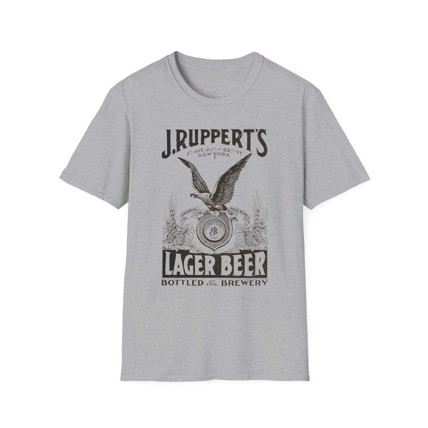 Retro Vintage J Rupperts Brewery T-Shirt - 100% Cotton Classic Fit for Beer Lovers