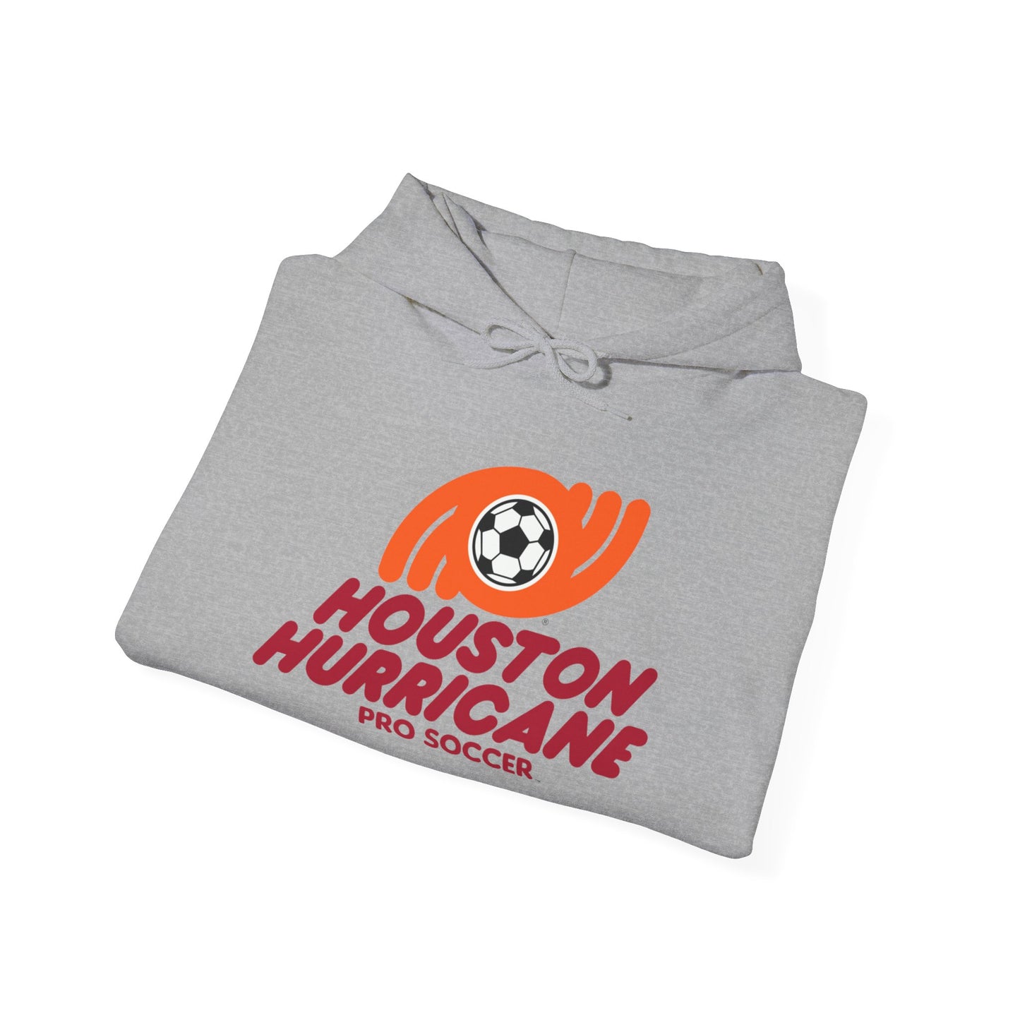 Houston Hurricane Soccer Hoodie - Unisex, Cozy Cotton-Poly Blend, Adjustable Hood, Pouch Pocket