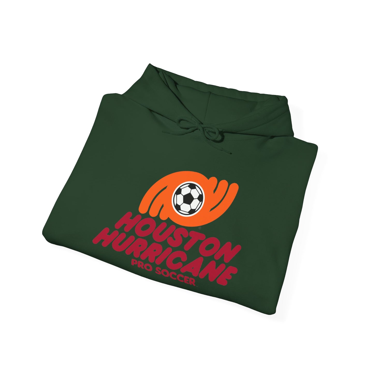 Houston Hurricane Soccer Hoodie - Unisex, Cozy Cotton-Poly Blend, Adjustable Hood, Pouch Pocket