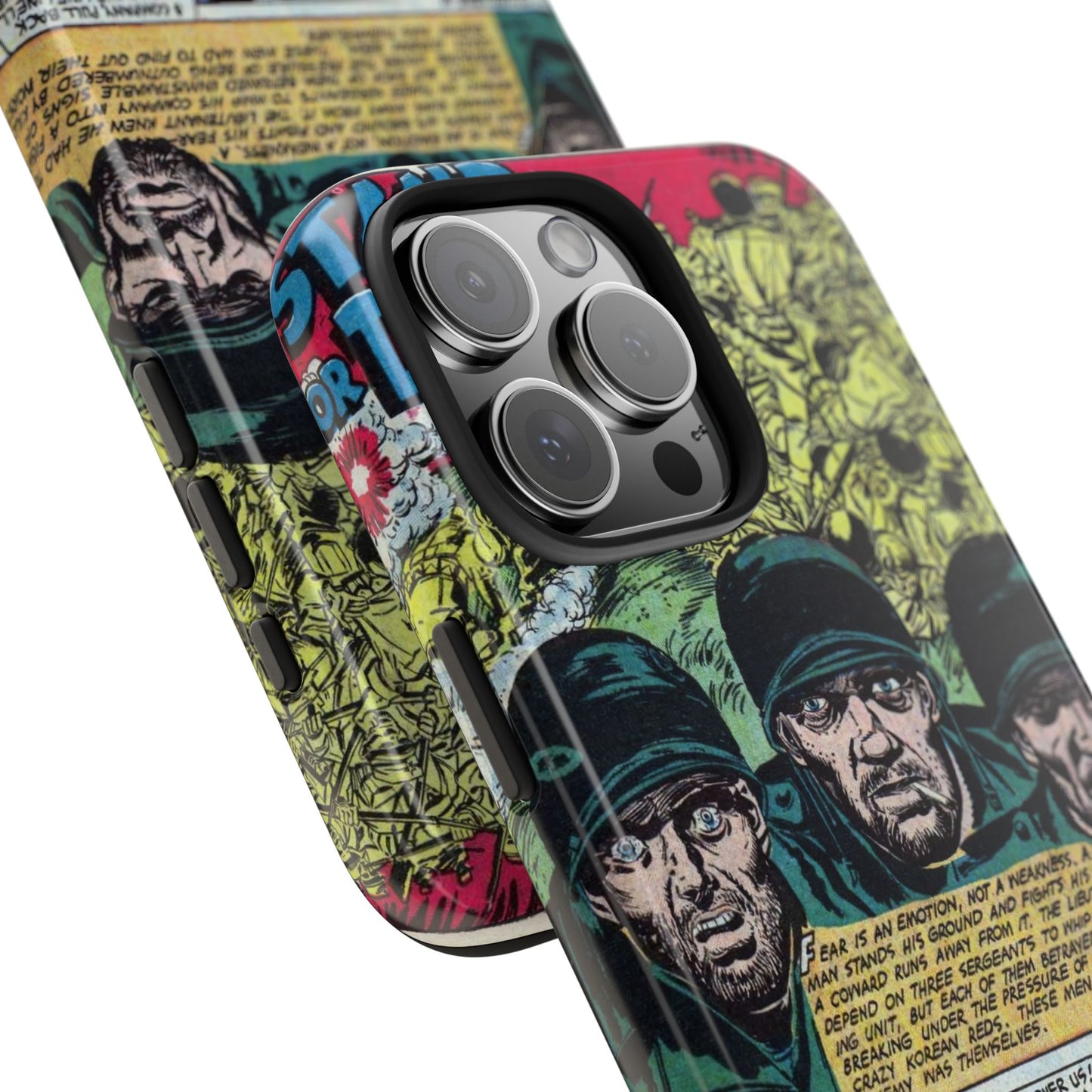 Vintage Military Comic-Inspired Phone Case