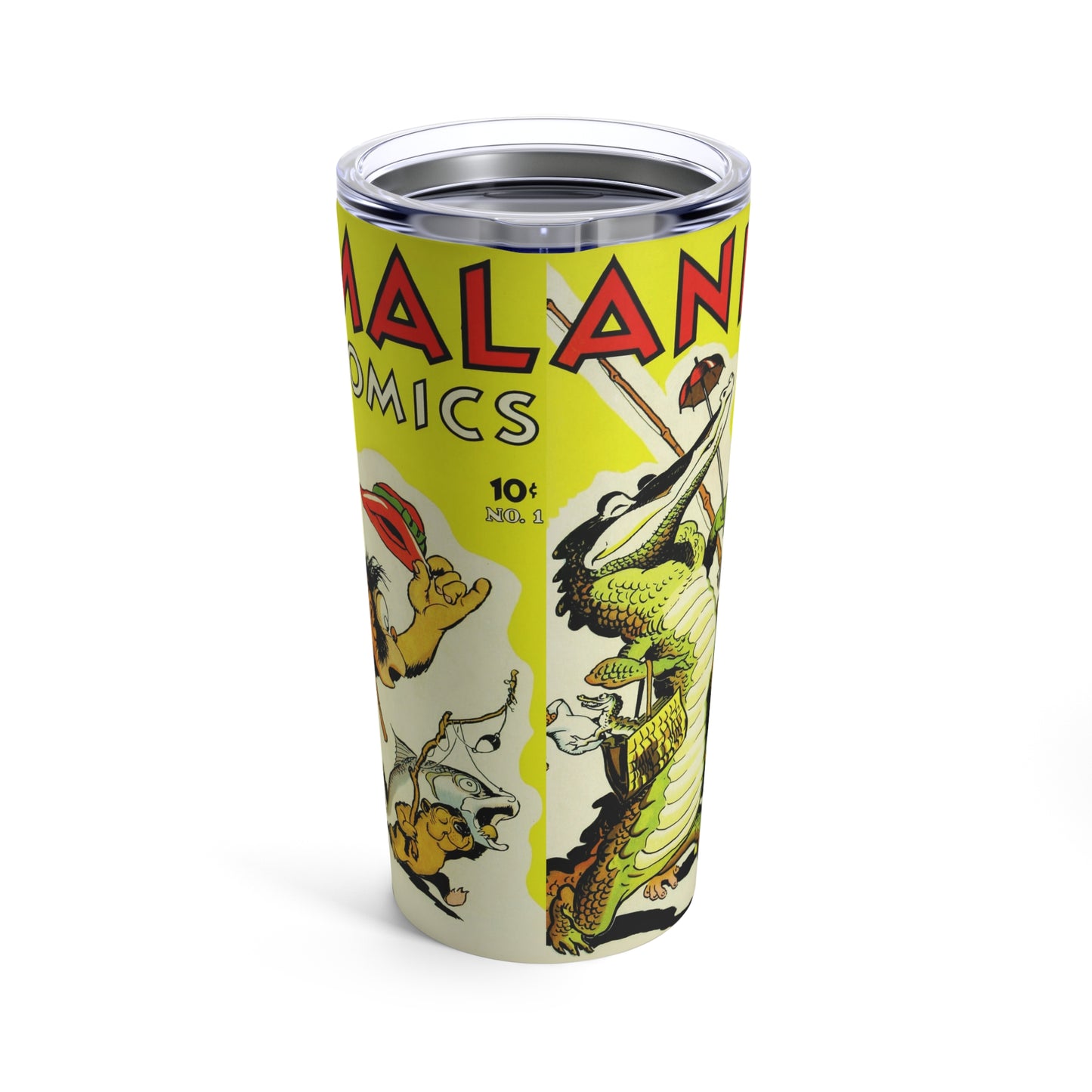 Vintage Animal-Themed Comics Insulated Tumbler 20oz - Old School Male 