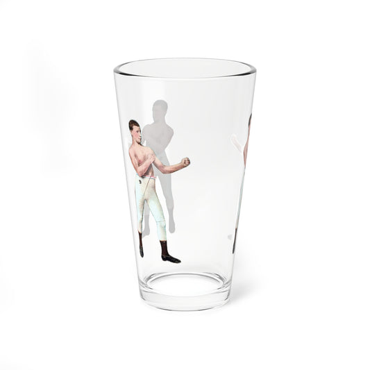 Retro Boxing Champion Pint Glass