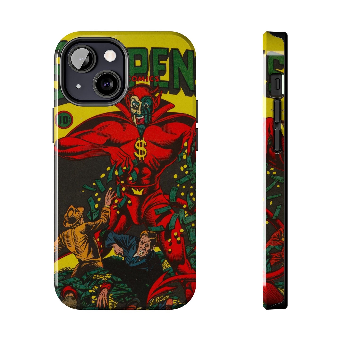 Retro Suspense Comics Phone Case for Tough Protection - Old School Male 