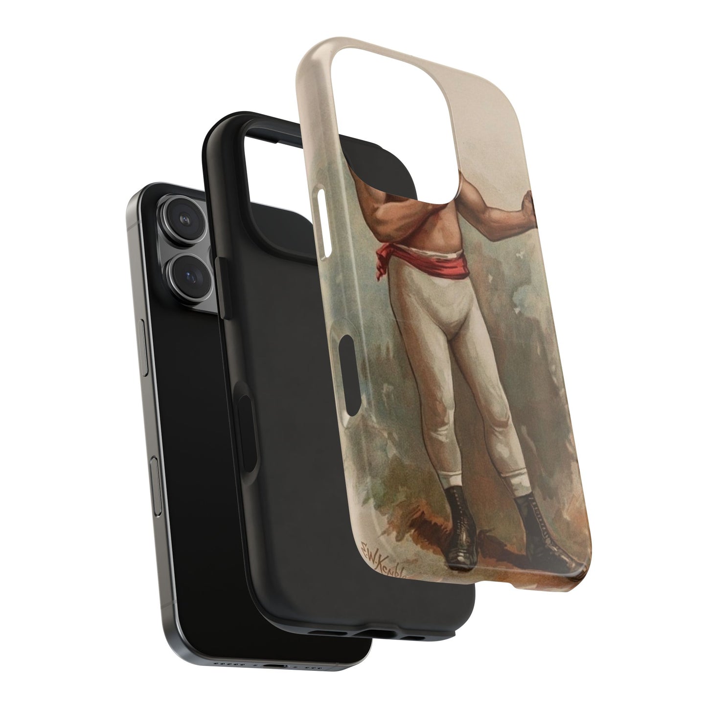 Retro Boxer Graphic Heavy-Duty Phone Cases