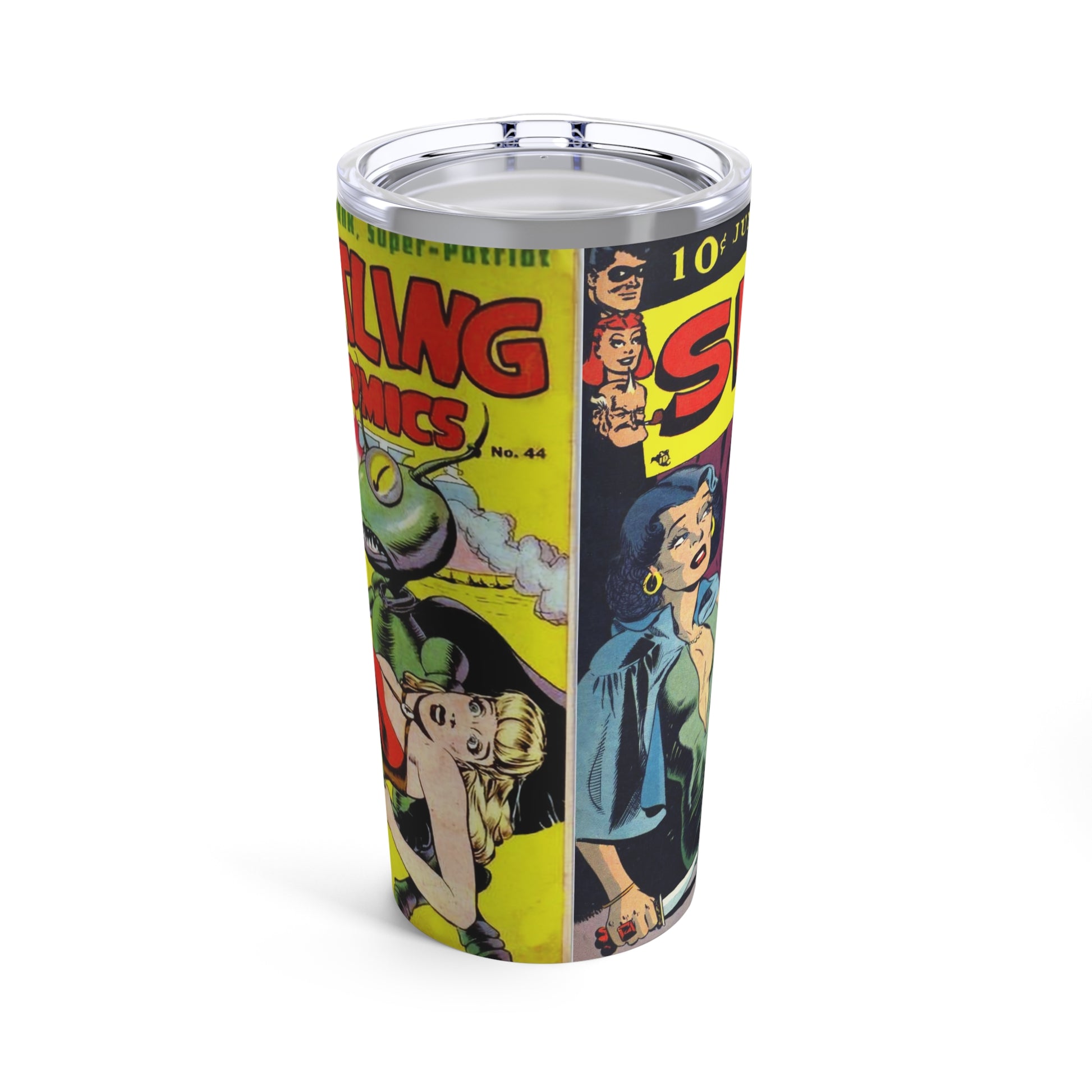 Drink Tumbler Retro 50s Comic Book Design 20oz - Old School Male 