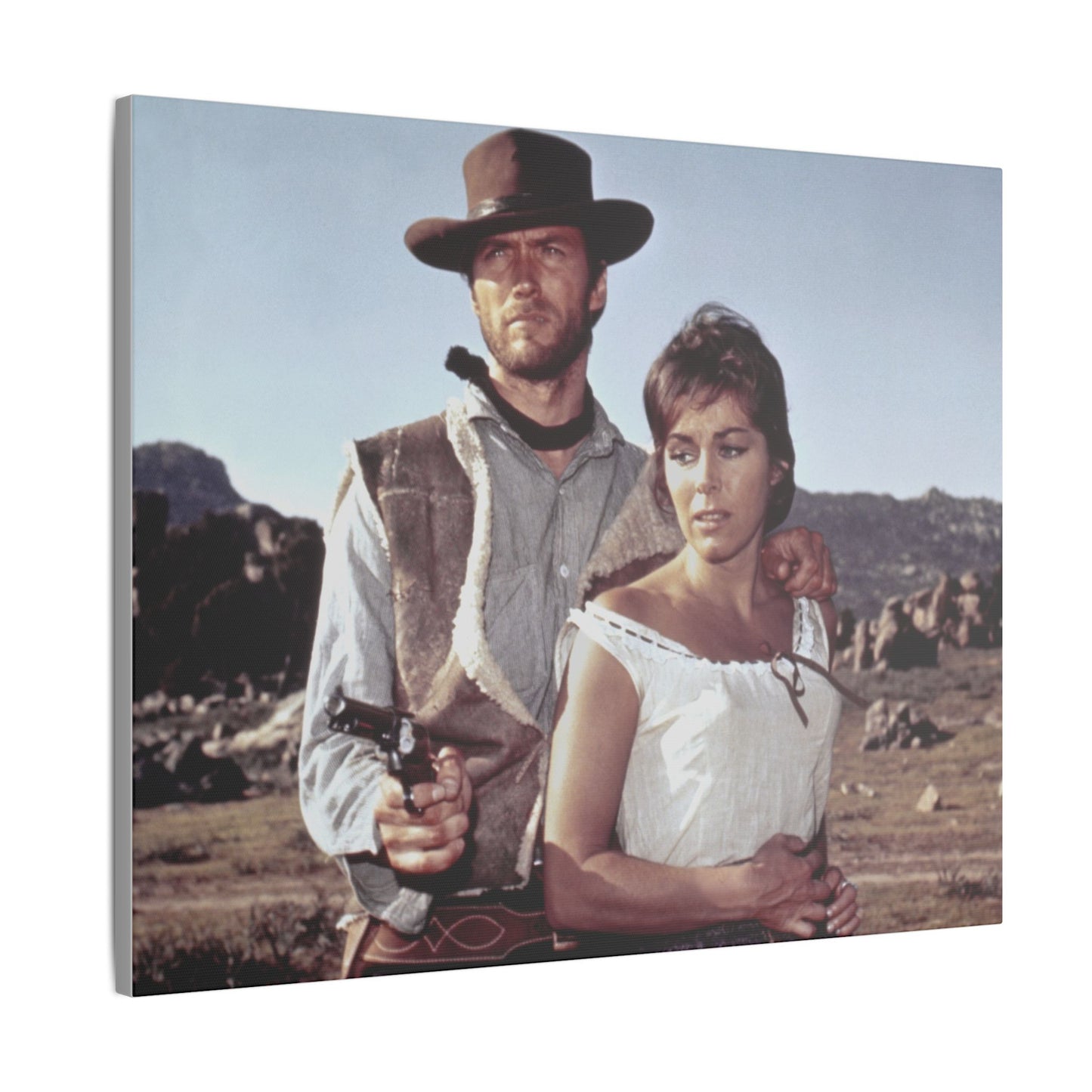 Clint Eastwood Fistful Of Dollars Western Movie Canvas Print - Old School Male 