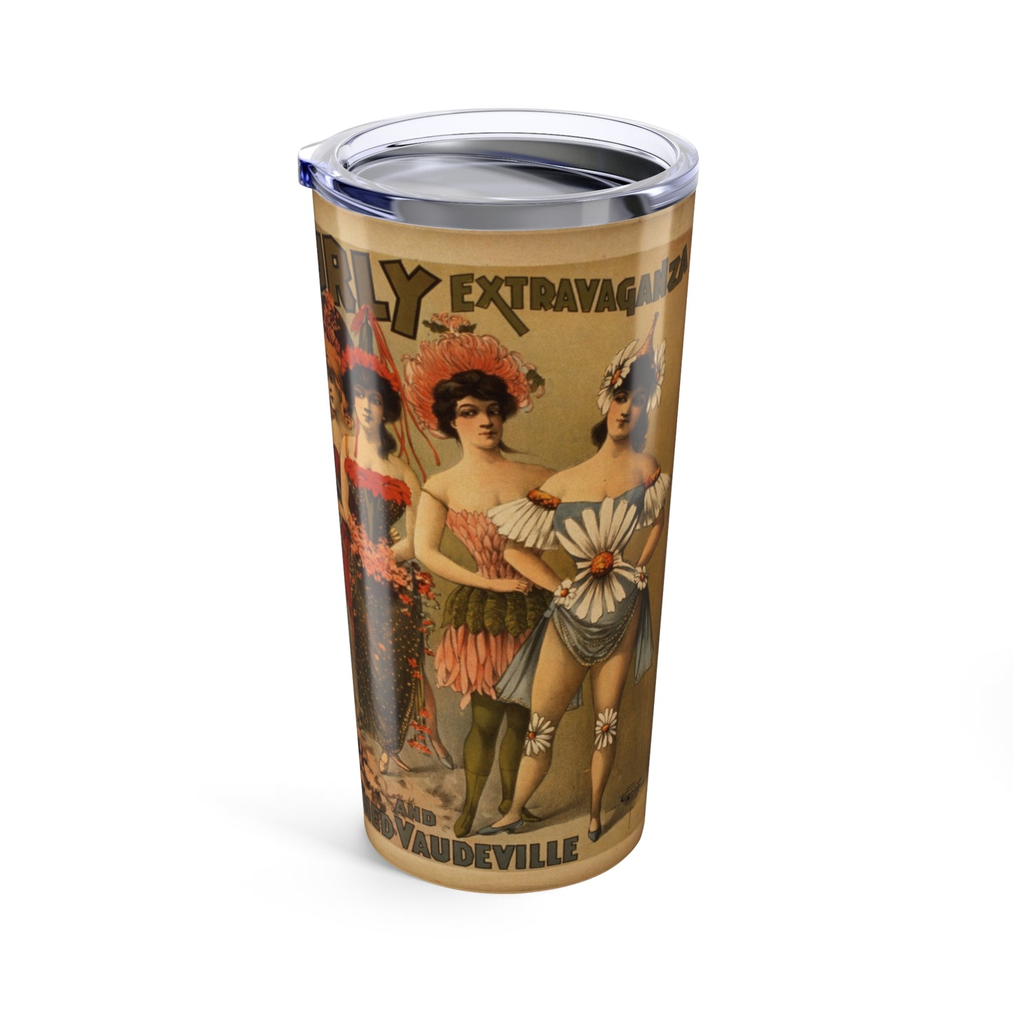 Retro Burlesque-Inspired 20oz Tumbler