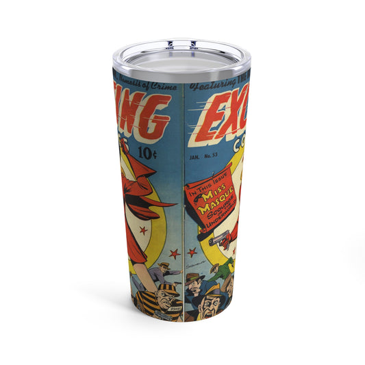 20oz Retro Comic Book Tumbler - Exciting Vintage Design - Old School Male 