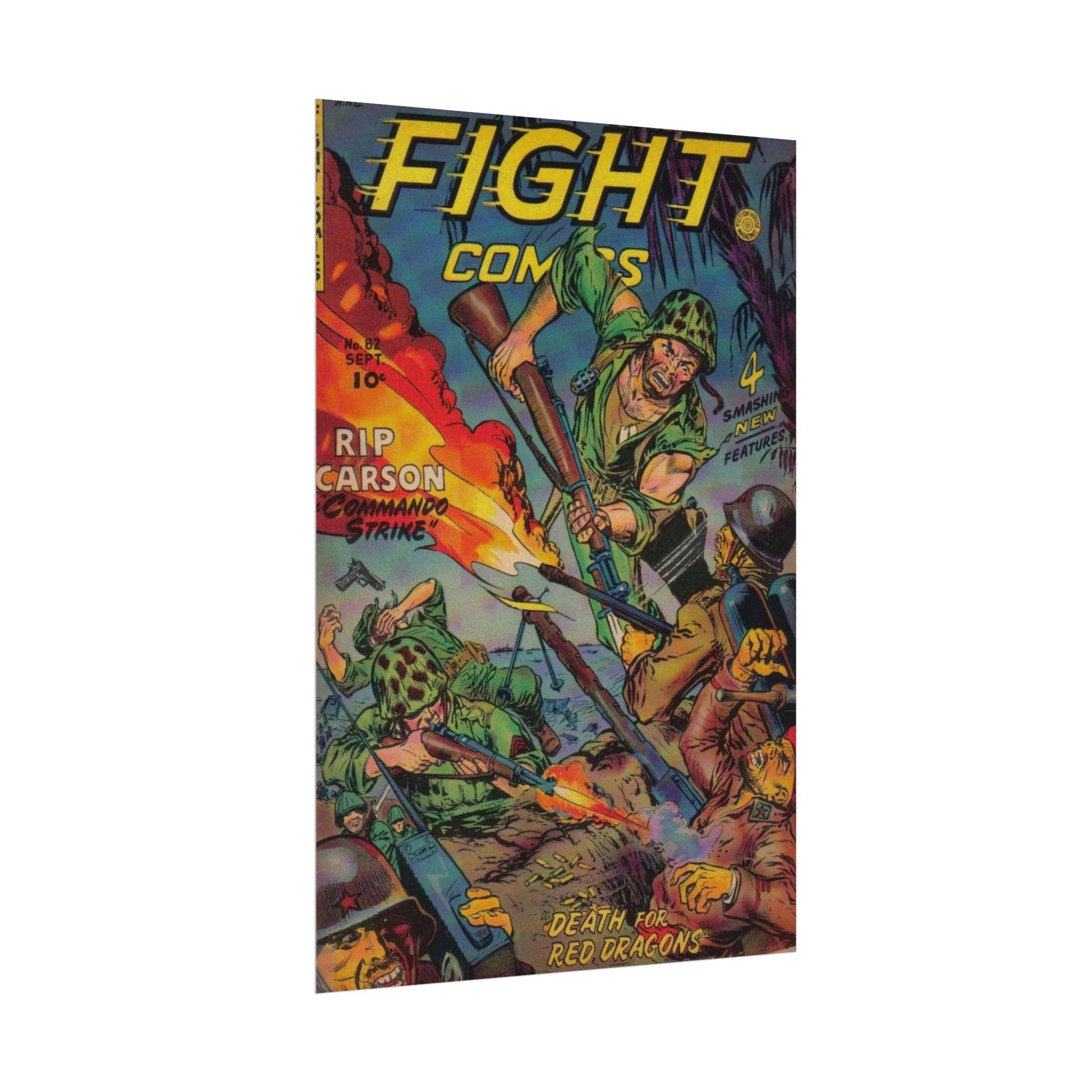 Retro Fight Comics Poster Print - Old School Male 