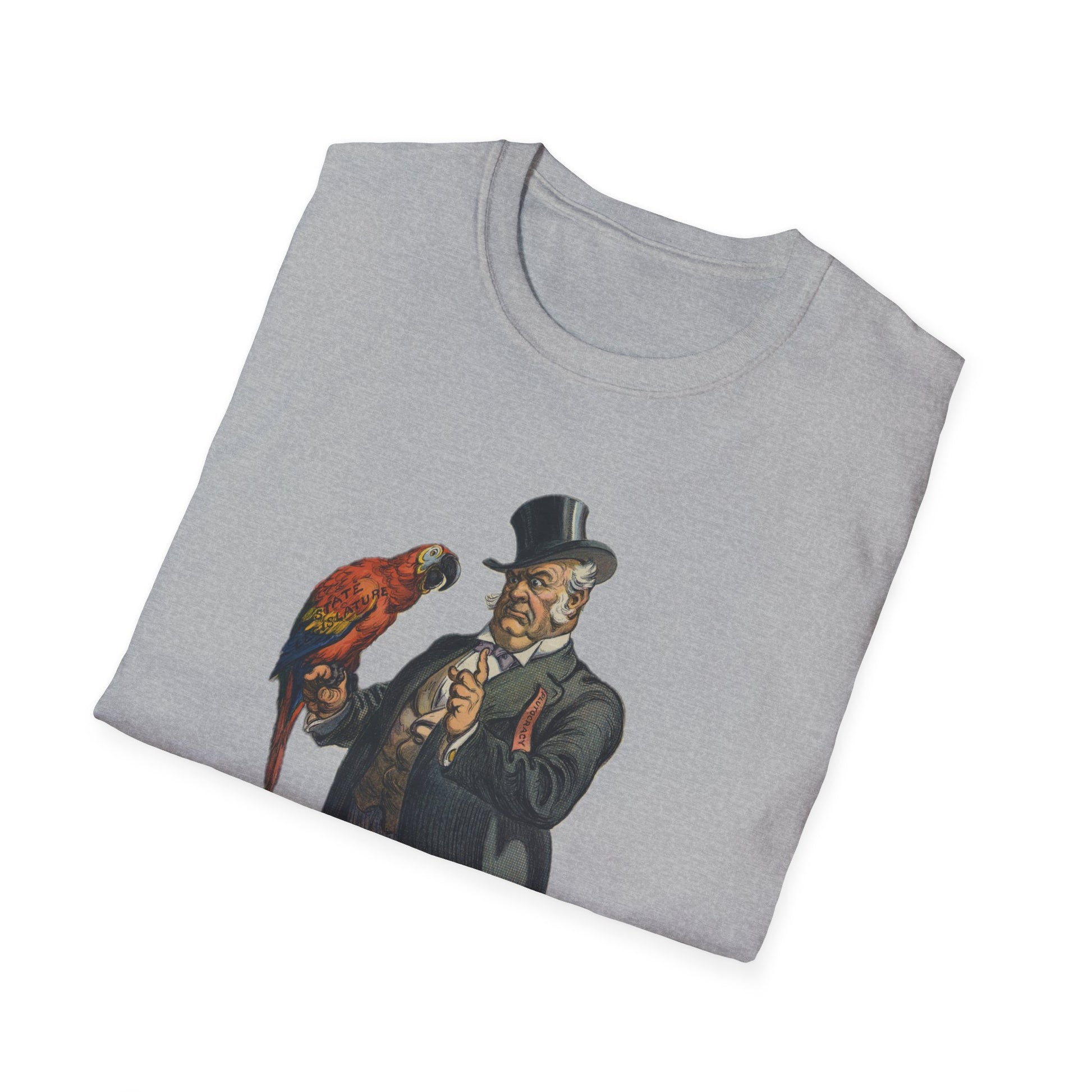 Whimsical Parrot Gent Tee for All - Old School Male 