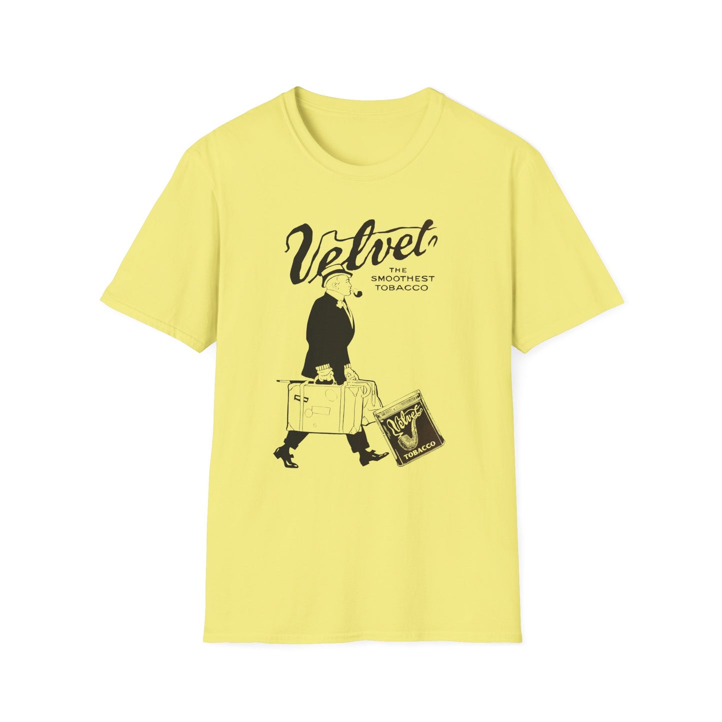 Vintage Velvet Tobacco Ad Unisex T-Shirt - Retro Style, 100% Soft Cotton, Classic Fit