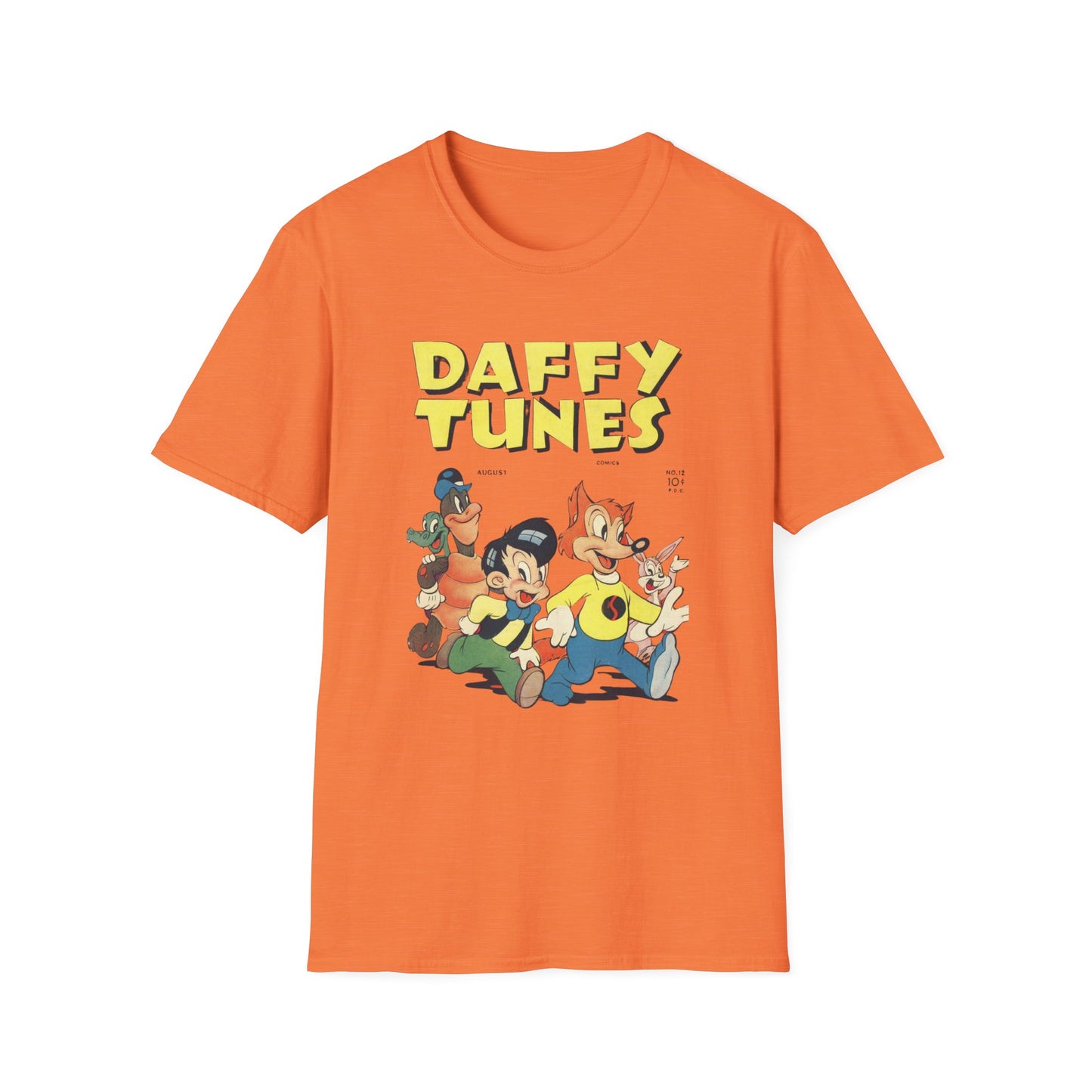 Retro Cartoon T-Shirt: Vintage Daffy Tunes Tee in 100% Cotton for Classic Cartoon Fans