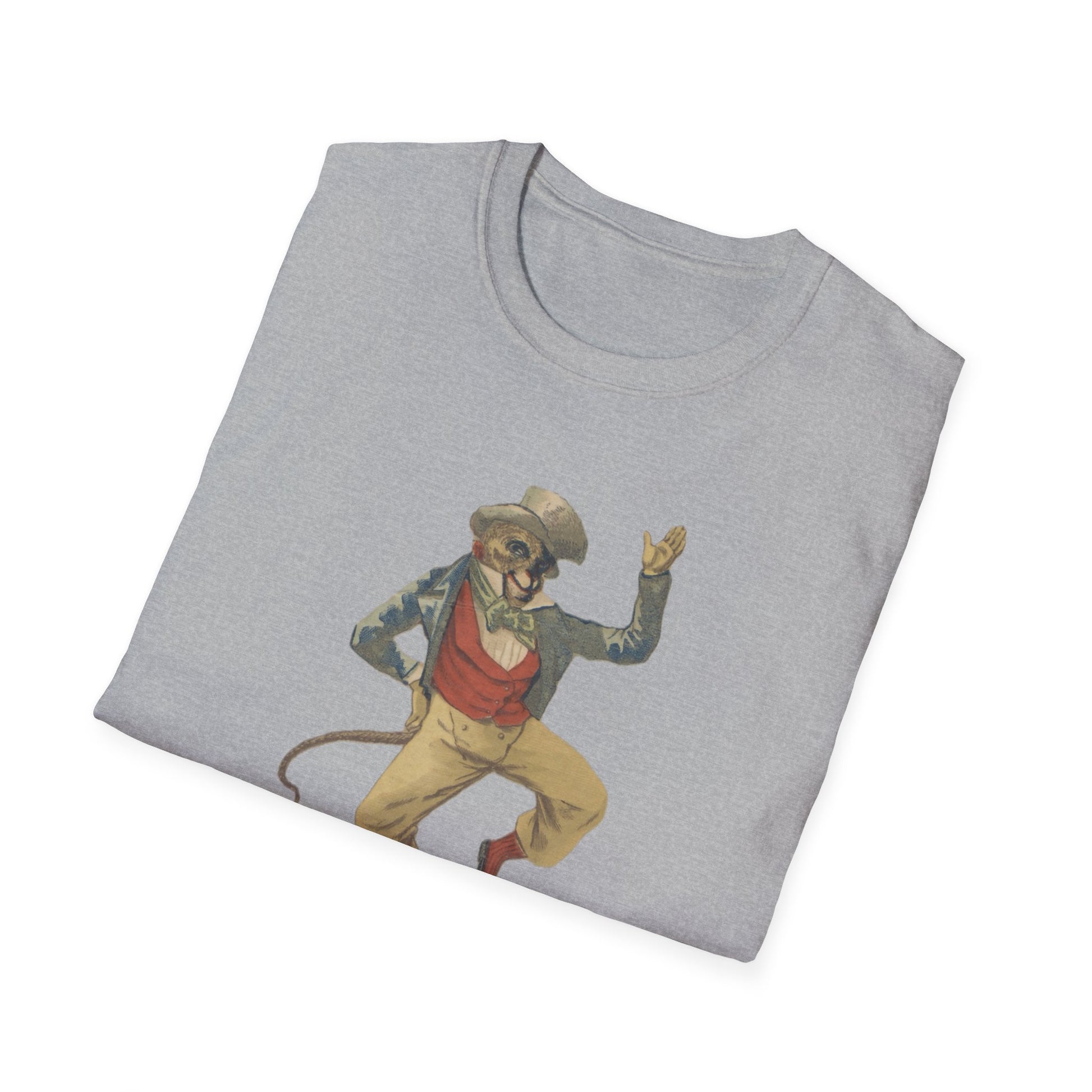 Humorous dancing monkey Unisex Softstyle T-Shirt - Old School Male 