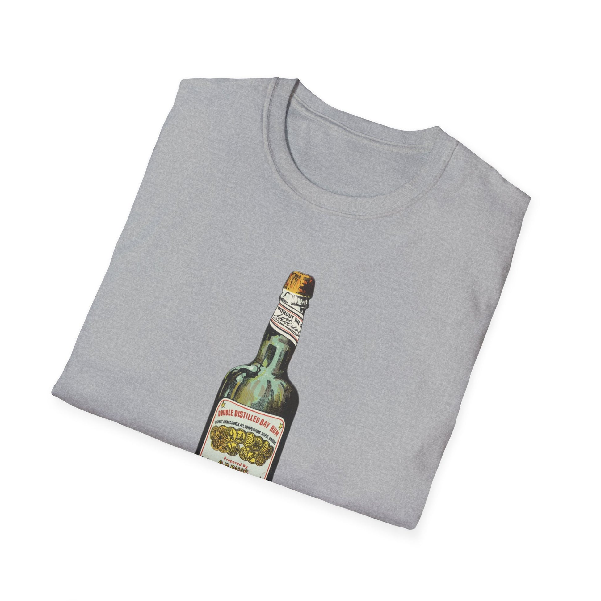 Retro Rum Bottle Graphic Tee - Old School Male 