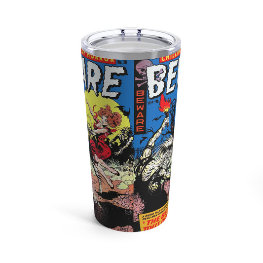 Vintage Beware Comic Book Inspired 20oz Insulated Tumbler - Old School Male 