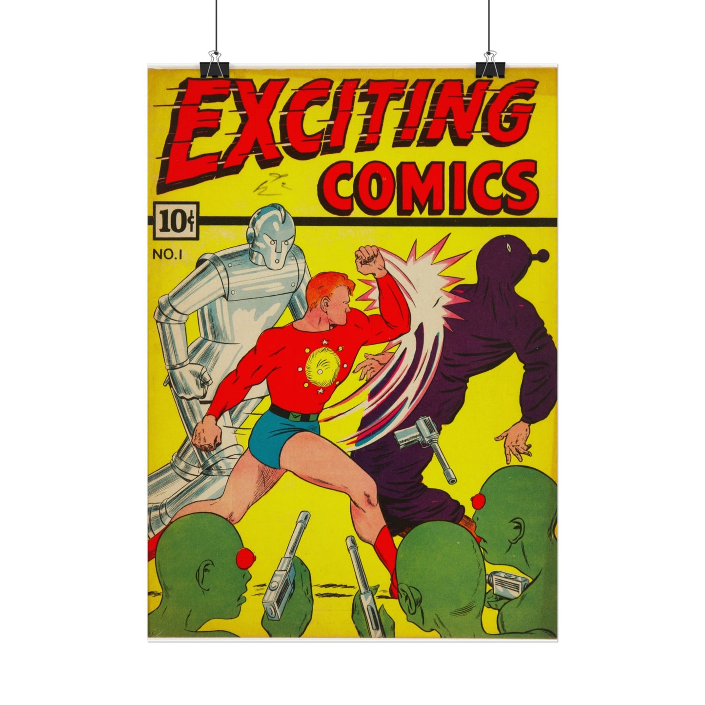 Exciting Comics Rolled Poster Print