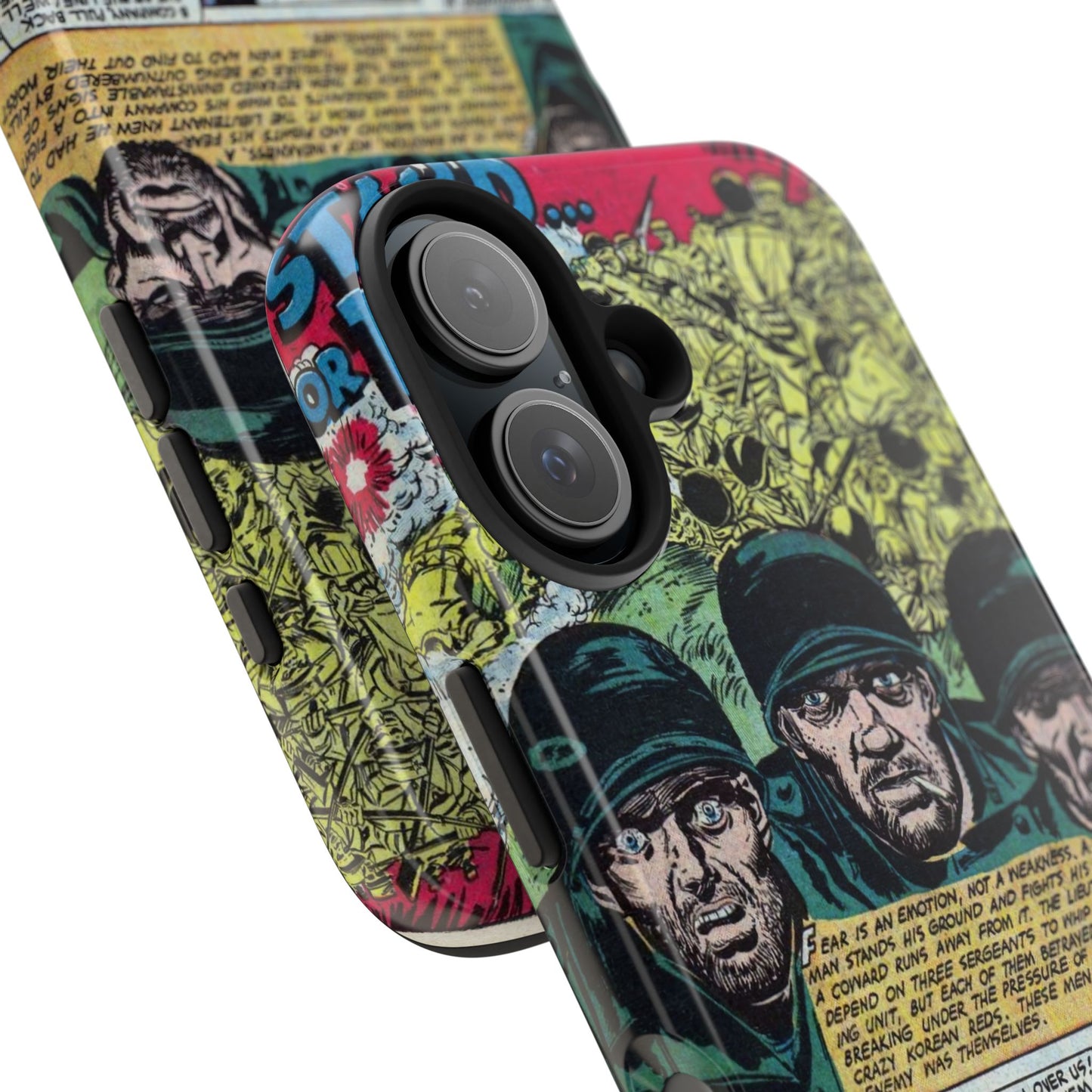 Vintage Military Comic-Inspired Phone Case