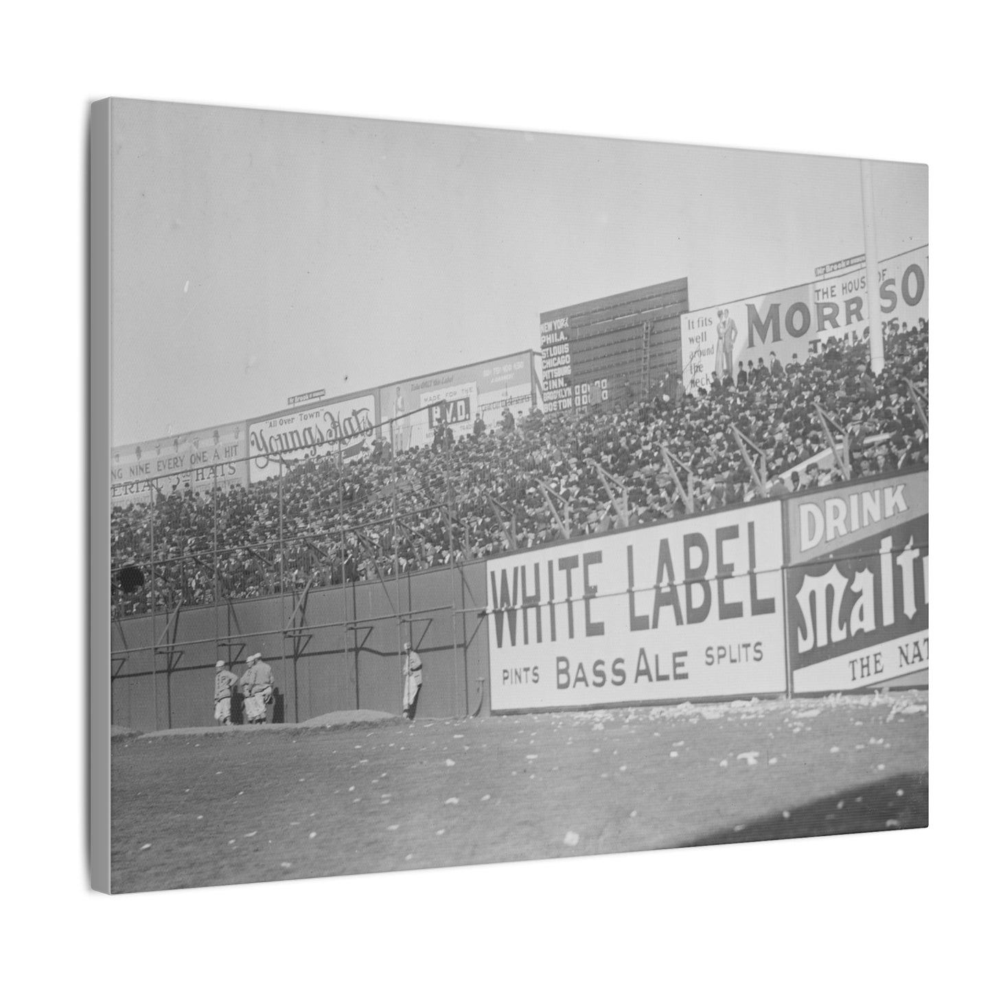 Vintage Bleachers at the Polo Grounds in NYC Canvas Print - Old School Male 