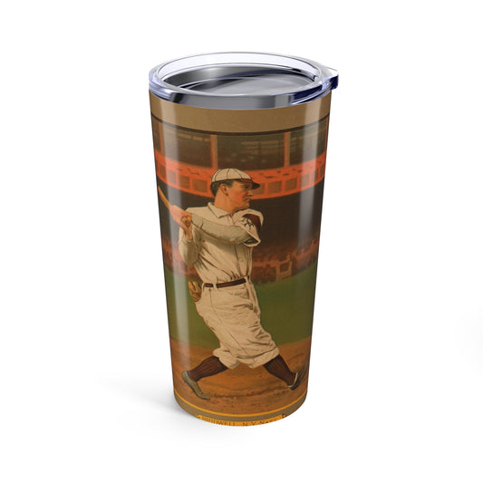 Baseball Inspired 20oz Insulated Tumbler with Vintage Batter Artwork - Old School Male 