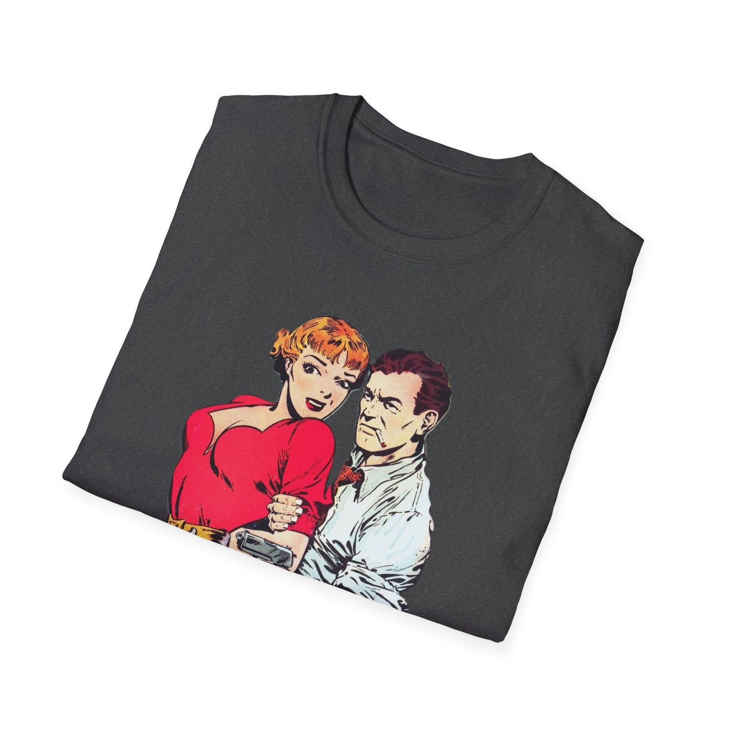 Vintage Comic Style Unisex T-Shirt Featuring Dynamic Duo