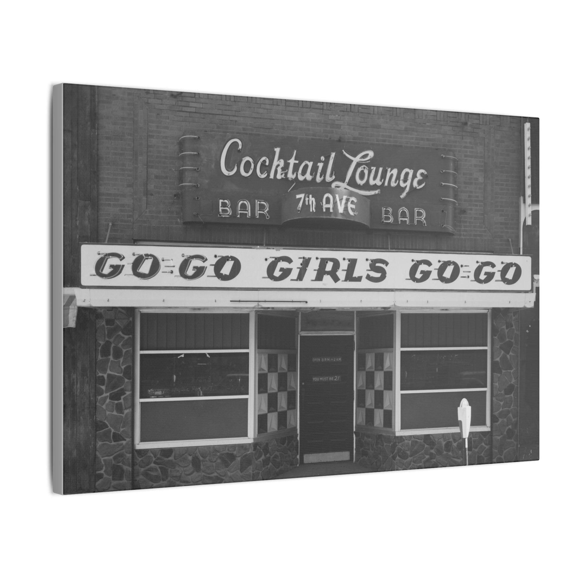 Retro Cocktail Lounge Canvas Print - Old School Male 