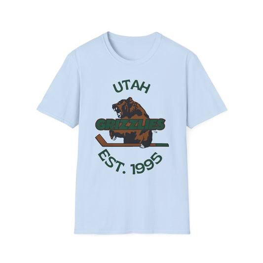 Utah Grizzlies Unisex Softstyle T-Shirt - Old School Male 