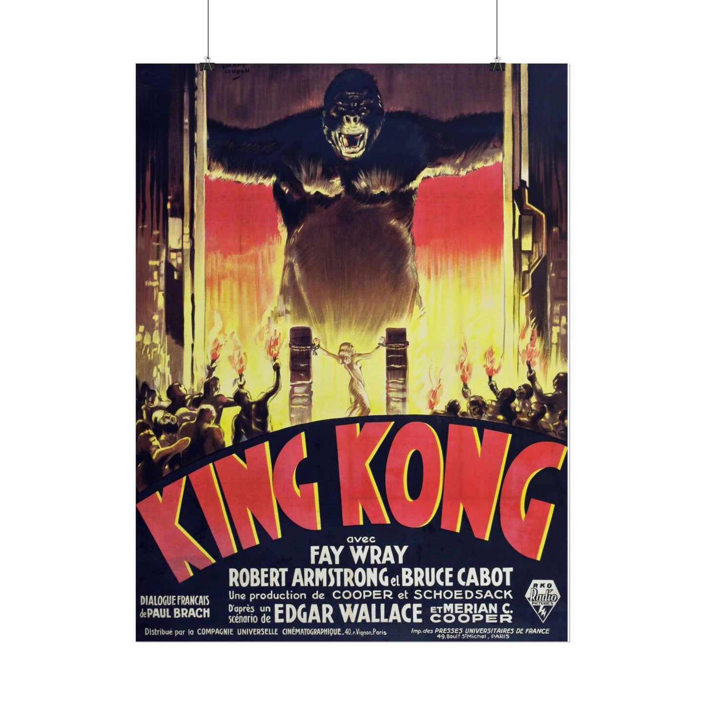 Poster Vintage King Kong French Movie Poster