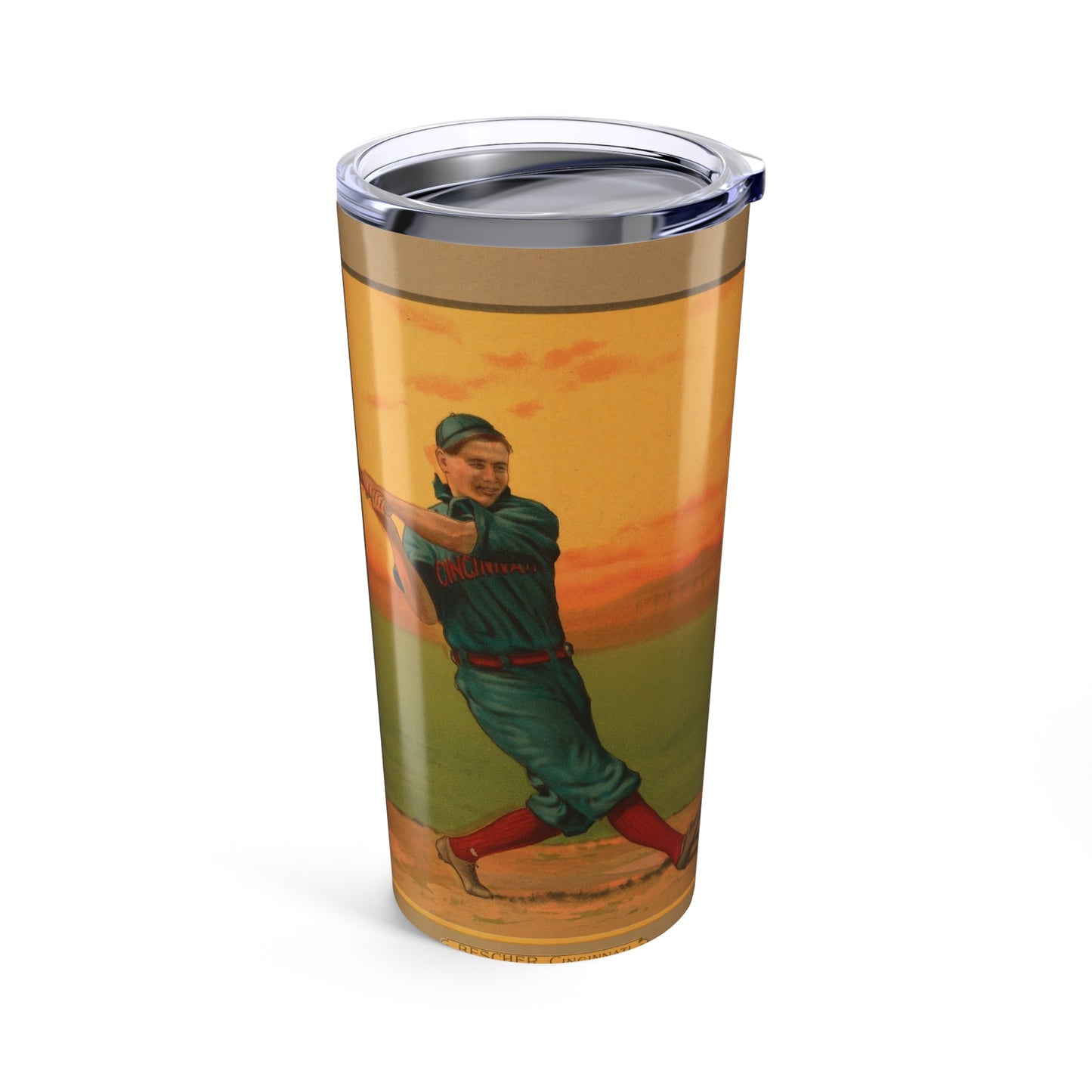 Retro Baseball Player Insulated Tumbler 20oz