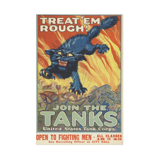 Vintage Tank Corps Poster - Rolled Posters - Old School Male 