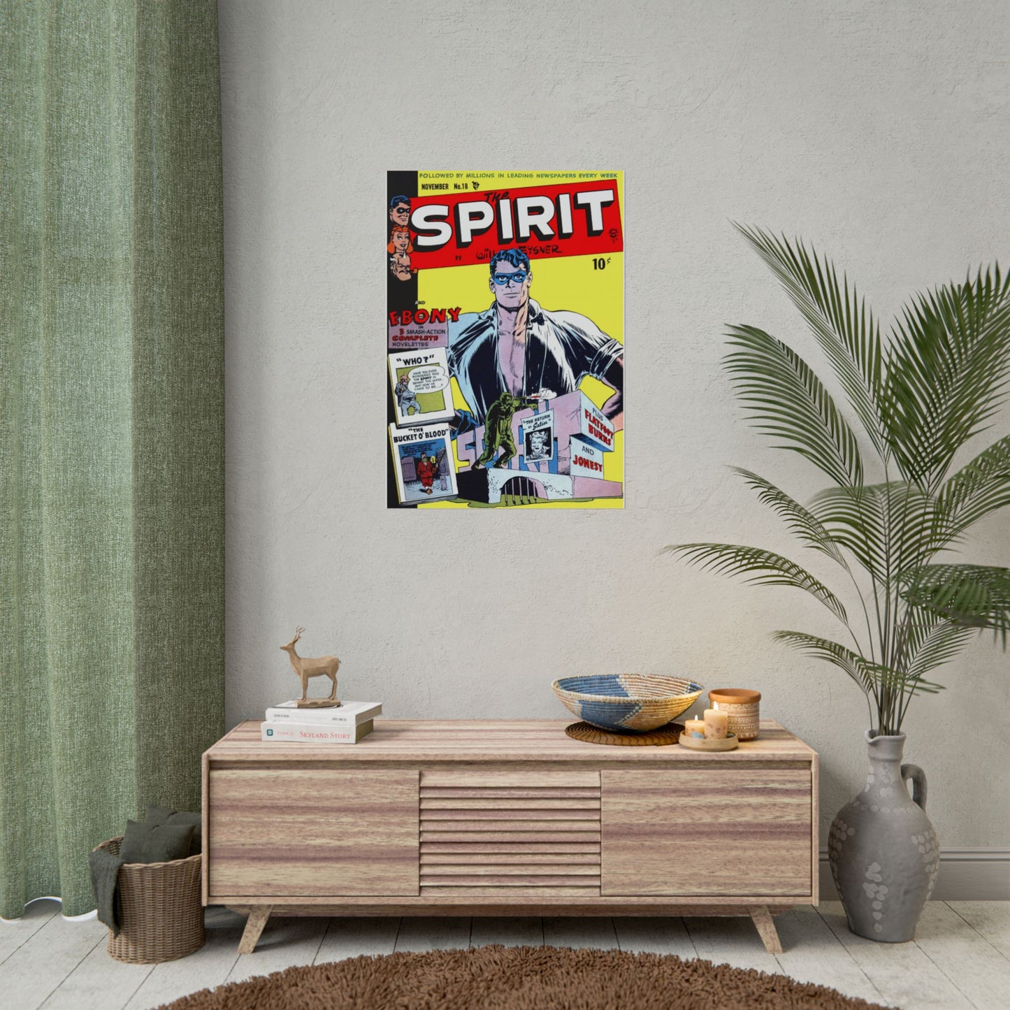 Retro November Number 18 The Spirit Comic Cover Poster