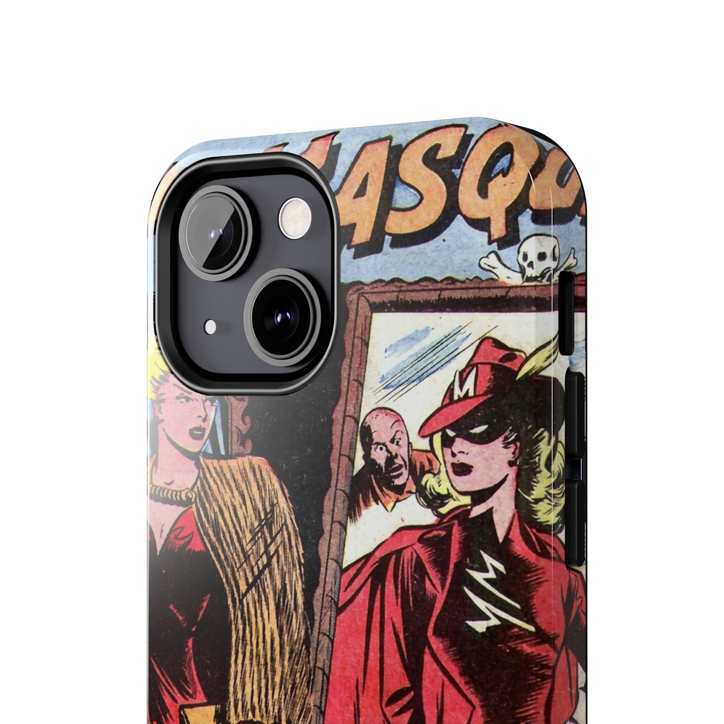 Vintage Chic Miss Masque Durable Phone Cases - Old School Male 