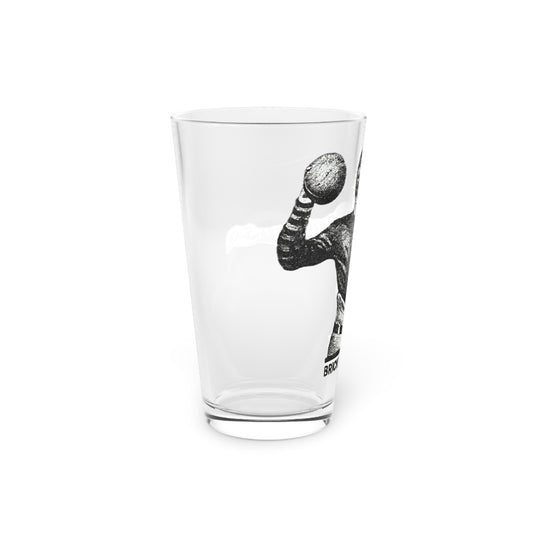 Classic Brick Miller Football Player 16oz Pint Glass