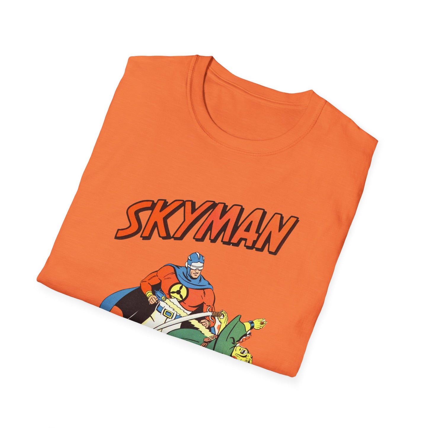 Vintage Comic T-Shirt: 100% Cotton Skyman Graphic Tee for Nostalgic Comic Fans