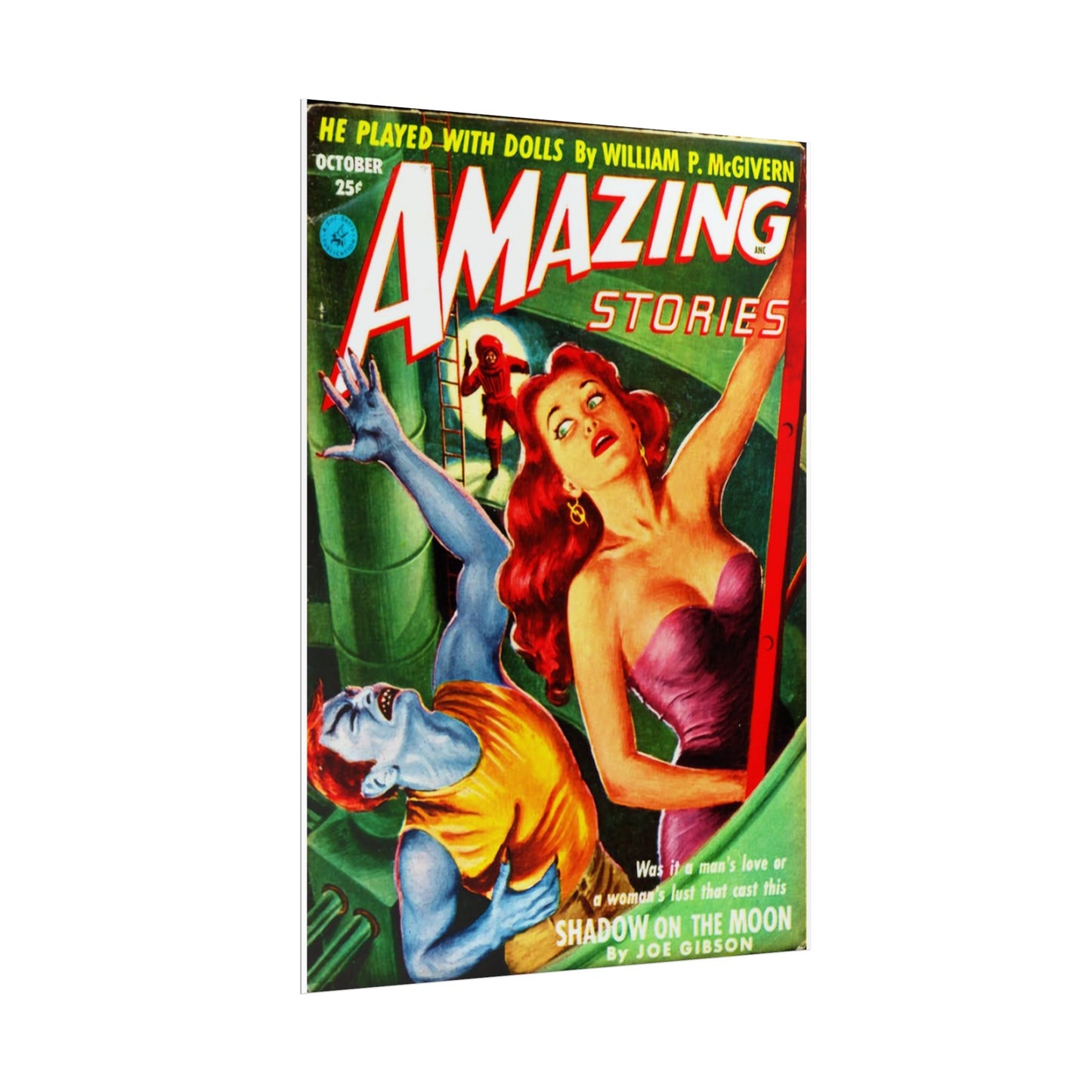 Retro Amazing Stories Cover Poster Print