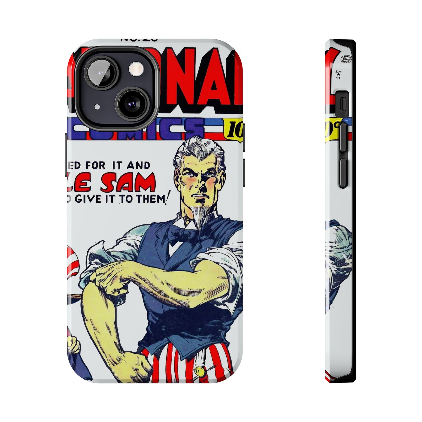 Vintage Comic Art Durable Phone Cases - Old School Male 